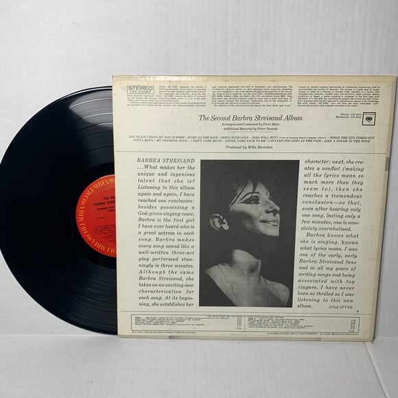 The Second Barbara Streisand Album Columbia Records 1963 Vinyl Record - Picture 6 of 7
